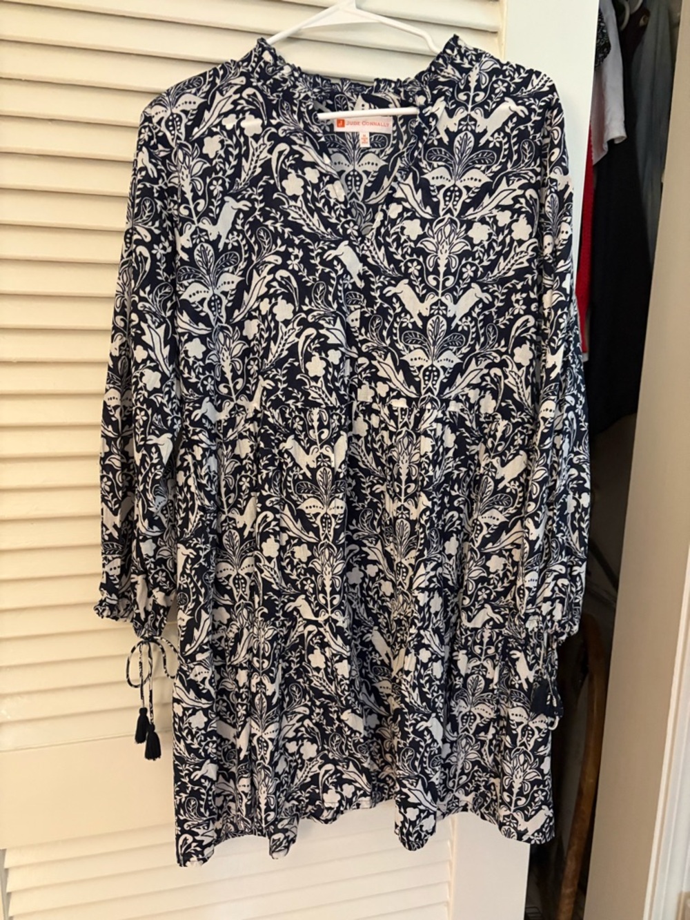 Jude Connally Navy and White Mini Dress